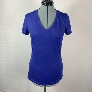 Nike Purple Short Sleeve Dri-Fit Regular Fit Shirt V-neck Active Wear Athletic‎